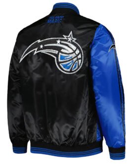 Orlando Magic Fast Break Blue and Black Satin Jacket