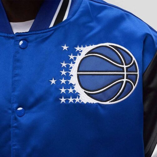 Orlando Magic Heavyweight Blue Satin Jacket - Image 4