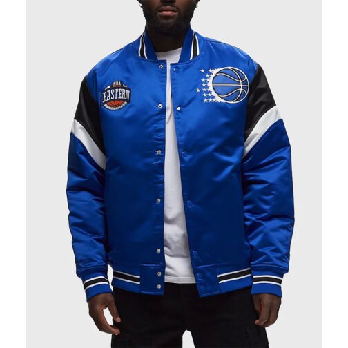 Orlando Magic Heavyweight Blue Satin Jacket - Image 2