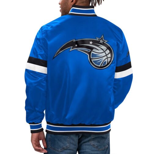 Orlando Magic Home Game Blue Satin Jacket - Image 2