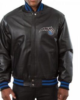 Varsity Orlando Magic Black Leather Jacket