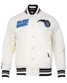 Retro Orlando Magic Classic Rib Satin Jacket