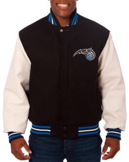 Orlando Magic Black and White Varsity Jacket