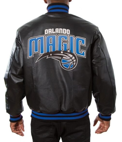 Varsity Orlando Magic Black Leather Jacket - Image 2