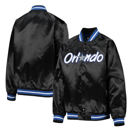 Black Orlando Magic Youth Hardwood Classics Jacket - Image 3