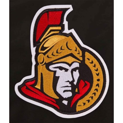 Lightweight Ottawa Senators Black Nylon Bomber Jacket - Image 3