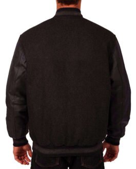 Ottawa Senators Black Wool & Leather Jacket