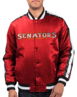 O-Line Ottawa Senators Varsity Red Satin Jacket