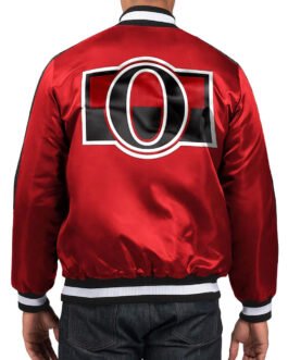 O-Line Ottawa Senators Varsity Red Satin Jacket