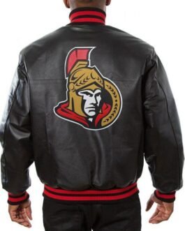 Varsity Ottawa Senators Black Leather Jacket