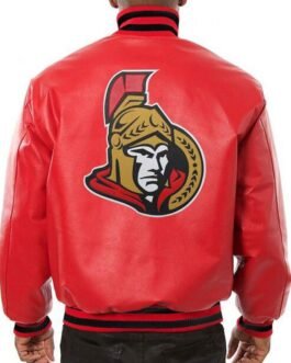 Ottawa Senators Varsity Leather Red Jacket