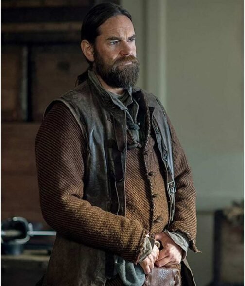Duncan Lacroix Outlander Season 4 Brown Leather Vest - Image 5