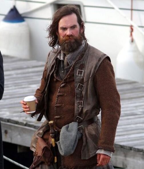 Duncan Lacroix Outlander Season 4 Brown Leather Vest - Image 9
