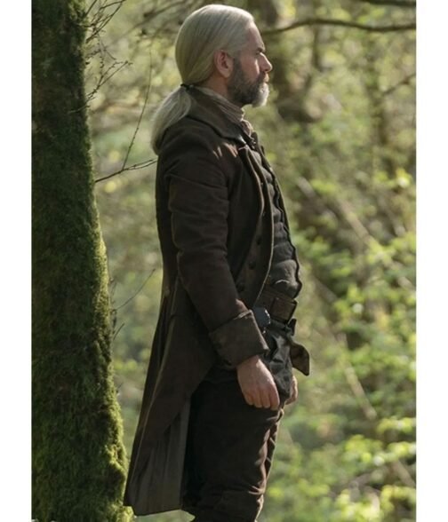 Outlander Season 6 Duncan Lacroix Suede Coat - Image 2