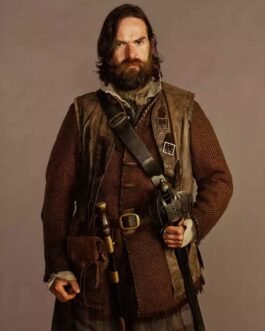 Duncan Lacroix Outlander Season 4 Brown Leather Vest