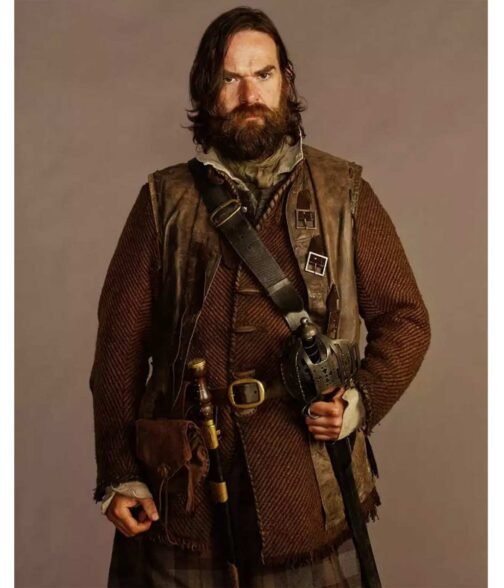 Duncan Lacroix Outlander Season 4 Brown Leather Vest - Image 2