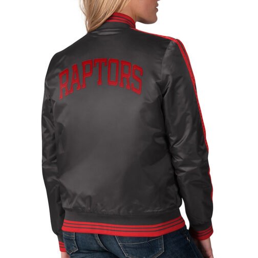 Overtime Toronto Raptors Black Satin Jacket - Image 2