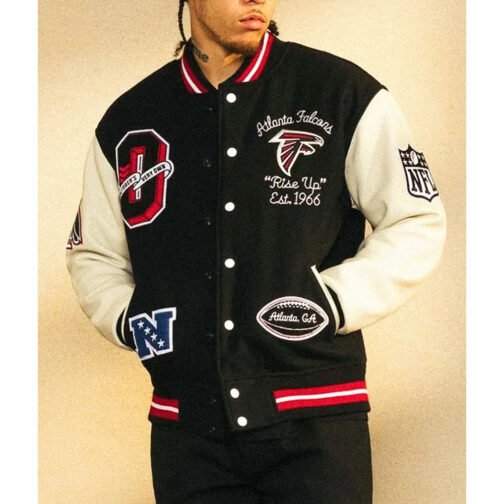 OVO Atlanta Falcons Varsity Jacket - Image 3