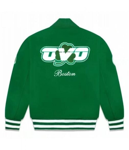 OVO Boston Celtics Varsity Green Wool Jacket - Image 2