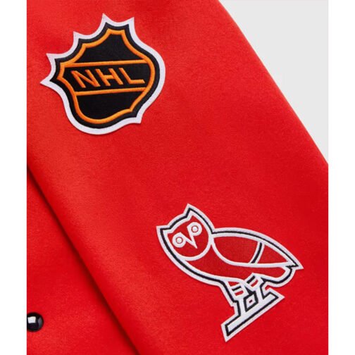 OVO Chicago Blackhawks Varsity Jacket - Image 6