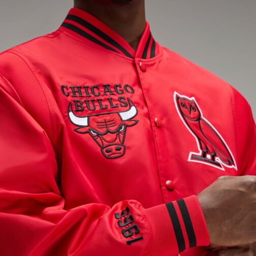 OVO Chicago Bulls Red Jacket - Image 8