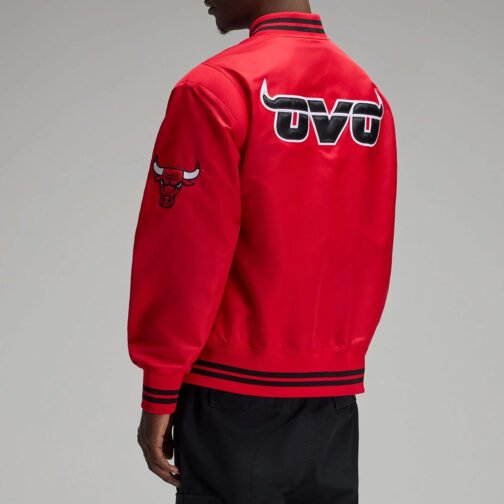 OVO Chicago Bulls Red Jacket - Image 5