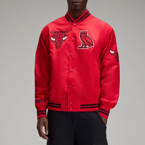OVO Chicago Bulls Red Jacket - Image 3