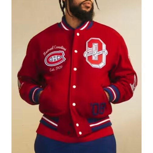 OVO Montreal Canadiens Varsity Jacket - Image 3