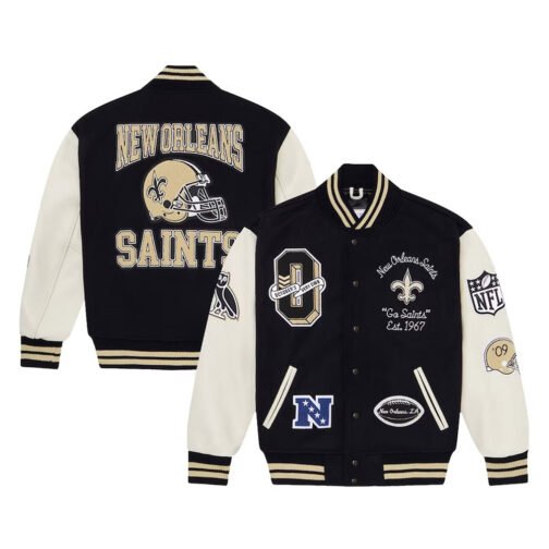 OVO New Orleans Saints Varsity Jacket - Image 3