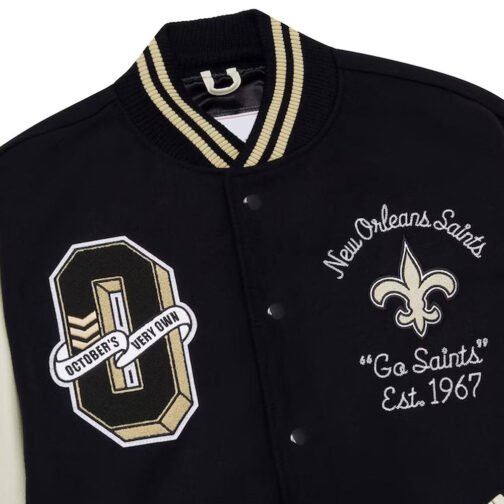 OVO New Orleans Saints Varsity Jacket - Image 4