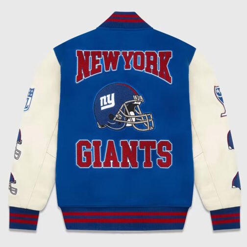 OVO New York Giants Varsity Jacket - Image 2