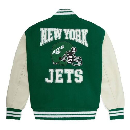 OVO NY Jets Green Varsity Jacket - Image 2