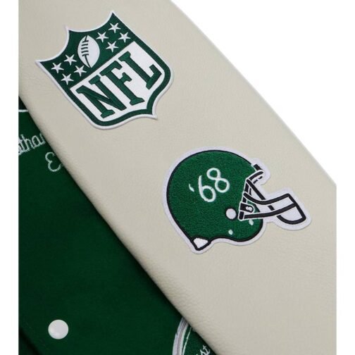 OVO NY Jets Green Varsity Jacket - Image 6