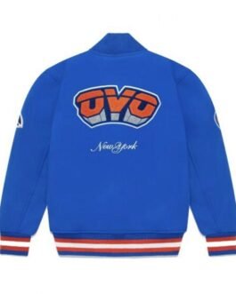 OVO NY Knicks Varsity Blue Wool Jacket