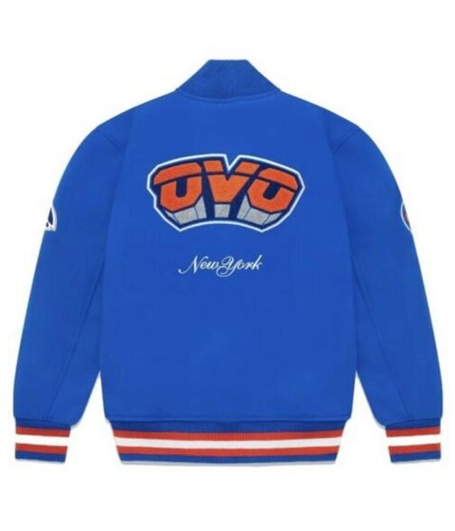 OVO NY Knicks Varsity Blue Wool Jacket - Image 2