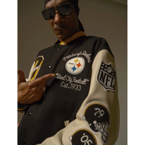 Pittsburgh Steelers Snoop Dogg OVO Varsity Jacket - Image 7