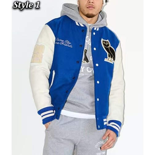 OVO Same City Same Friends Varsity Jacket - Image 11