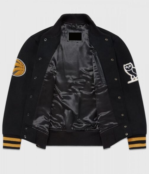 OVO Toronto Raptors Varsity Black Wool Jacket - Image 7