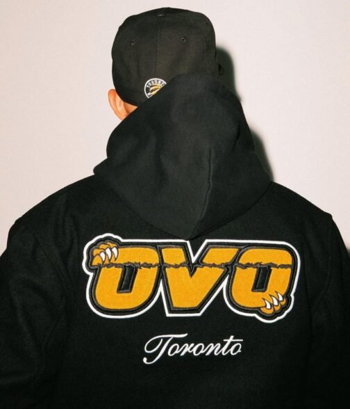 OVO Toronto Raptors Varsity Black Wool Jacket - Image 4