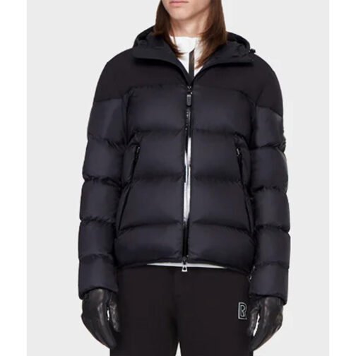 The Recruit Noah Centineo Black Down Hooded Jacket
