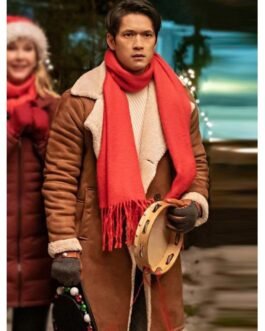 Love Hard Harry Shum Suede Leather Coat