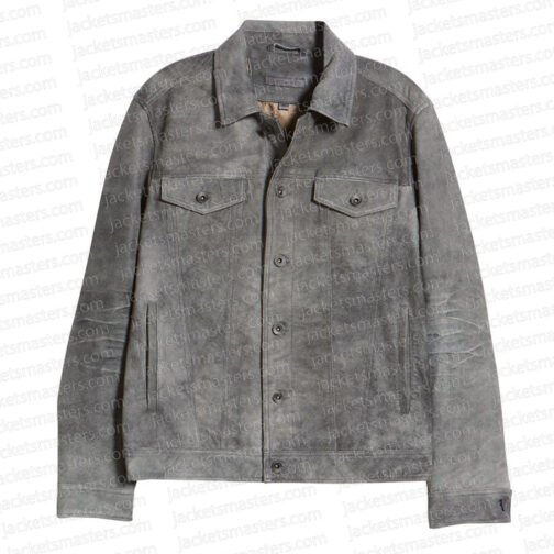 9-1-1 Lone Star Rob Lowe Gray Suede Jacket