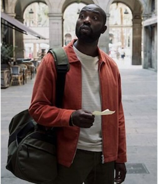 Paapa Essiedu The Lazarus Project Cotton Orange Jacket - Image 4
