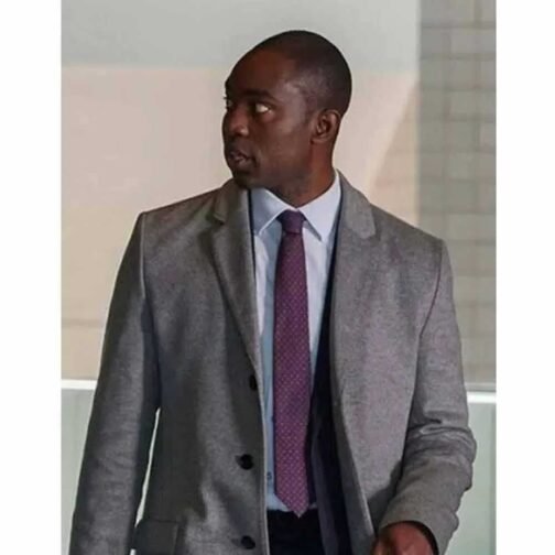 Paapa Essiedu The Capture Gray Wool Coat - Image 8