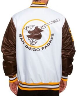 San Diego Padres Bomber Brown and White Jacket
