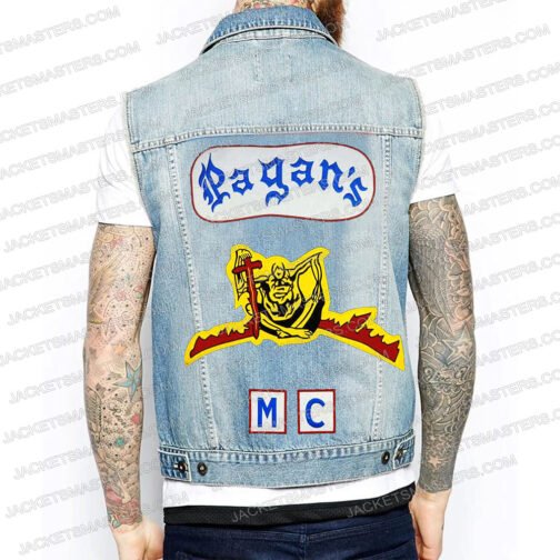 Pagan Biker Denim Vest