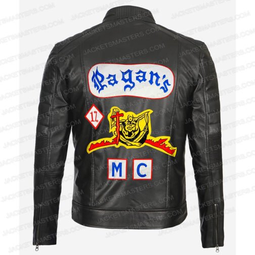 Pagan MC Motorcycle Black Leather Jacket