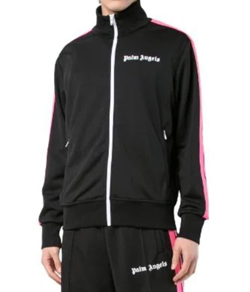 Palm Angels Track Polyester Black and Pink Jacket - Image 2