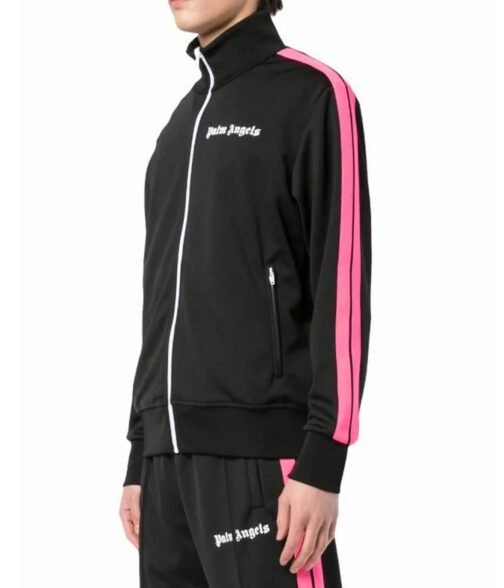 Palm Angels Track Polyester Black and Pink Jacket - Image 4