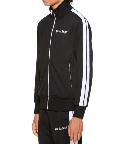 Palm Angels Black Track Stripe Jacket - Image 5
